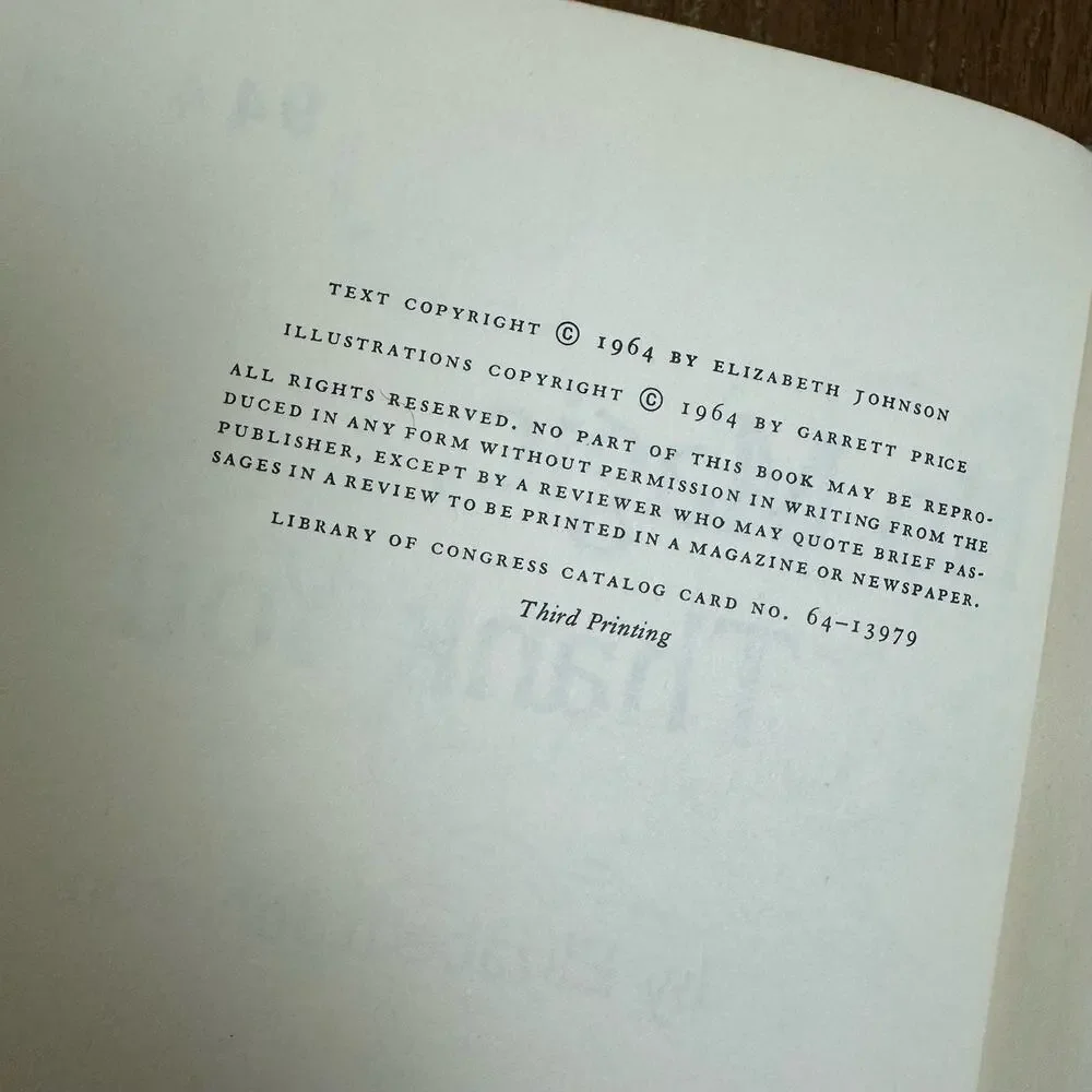 VINTAGE 1964 No Magic,‎ Thank You by Elizabeth Johnson Hardcover
